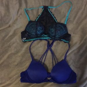 Victoria’s Secret Bra Lace Blue Racerback Bundle